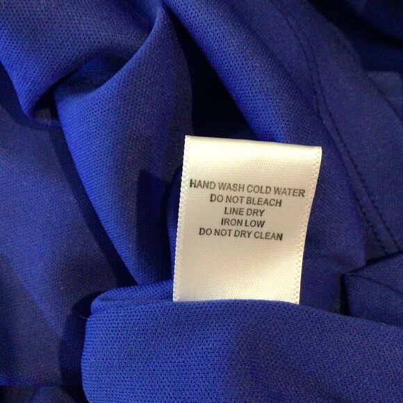 Altar'd State Royal Blue Scalloped Shoulder Midi Swing Dress Size M - Picture 7 of 7